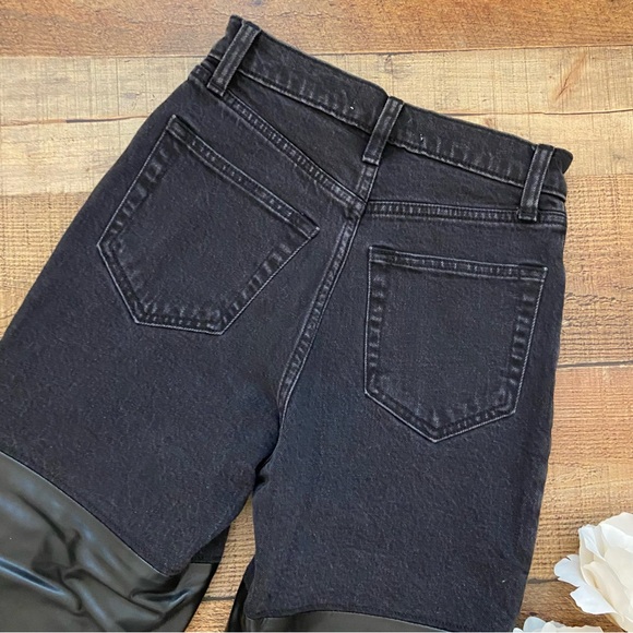 Abercrombie & Fitch ⭐️NWT 90's Hi Rise Straight Faux Leather Panels Curvy Love - Picture 9 of 14